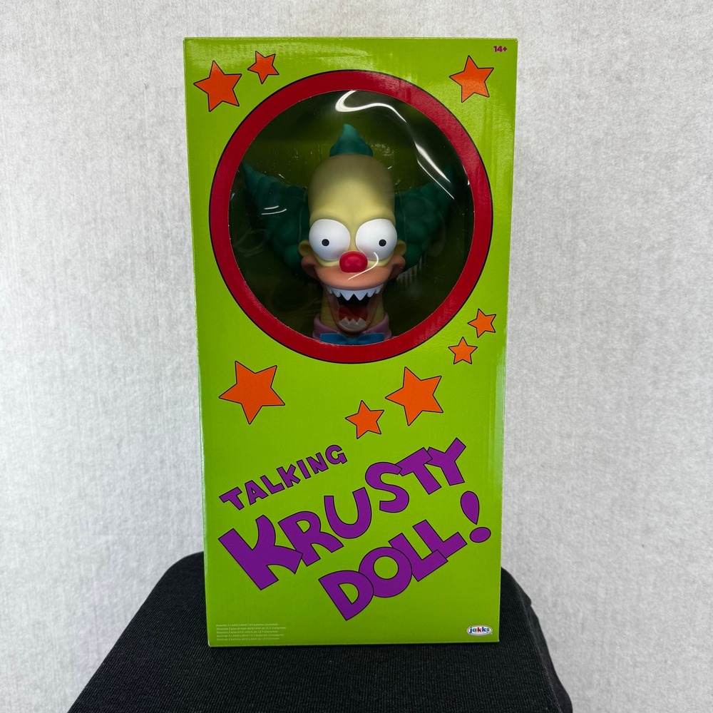 The Simpsons Talking Krusty Doll Pull String Figure Sealed Jakks Pacific
